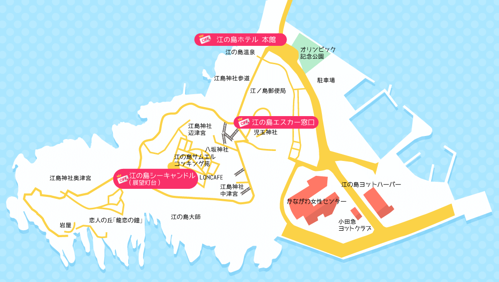 江ノ島 島内map