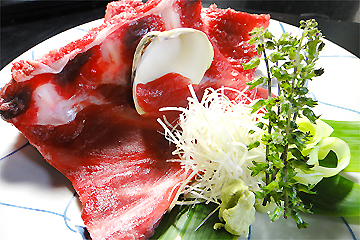 蛤でかいていただく「本鮪中落ち」