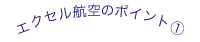 エクセル航空のポイント1