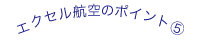 エクセル航空のポイント5