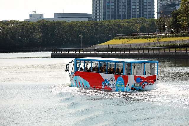 水陸両用バス スカイダックお台場の乗車券500円割引クーポン ジョルダンクーポン