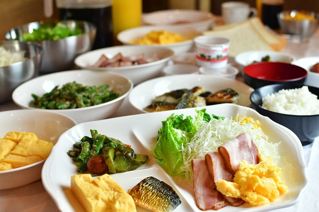 【朝日プラザ心斎橋】朝食バイキング